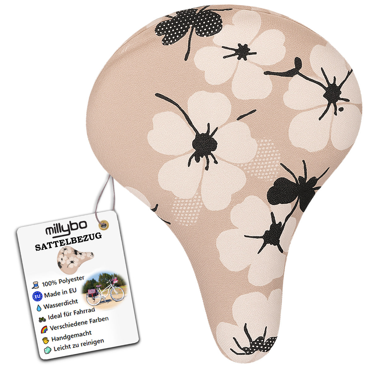 MILLYBO Fahrrad Sattelüberzug – Stylischer Schutz für Ihren Sattel 343.003