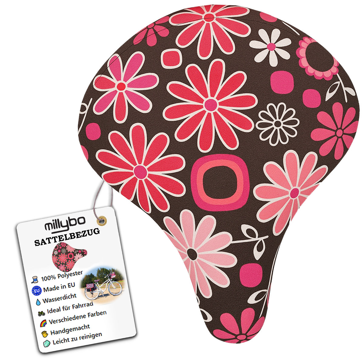 MILLYBO Fahrrad Sattelüberzug – Stylischer Schutz für Ihren Sattel 340.005