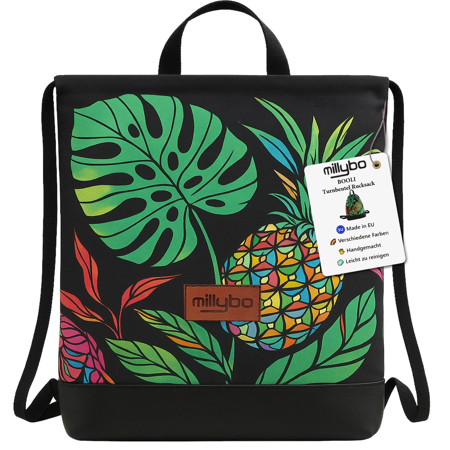 MILLYBO BOOLI Pattern Rucksack – Wasserabweisender Beutelrucksack 400.001