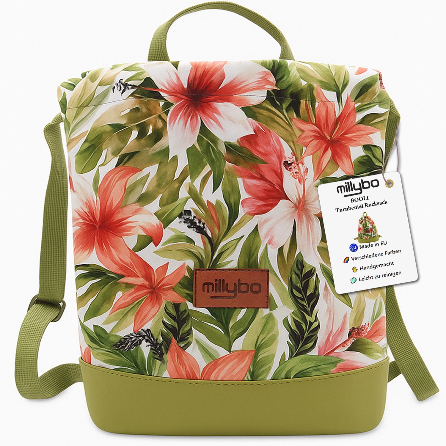 MILLYBO BOOLI Pattern Rucksack – Wasserabweisender Beutelrucksack 912.008