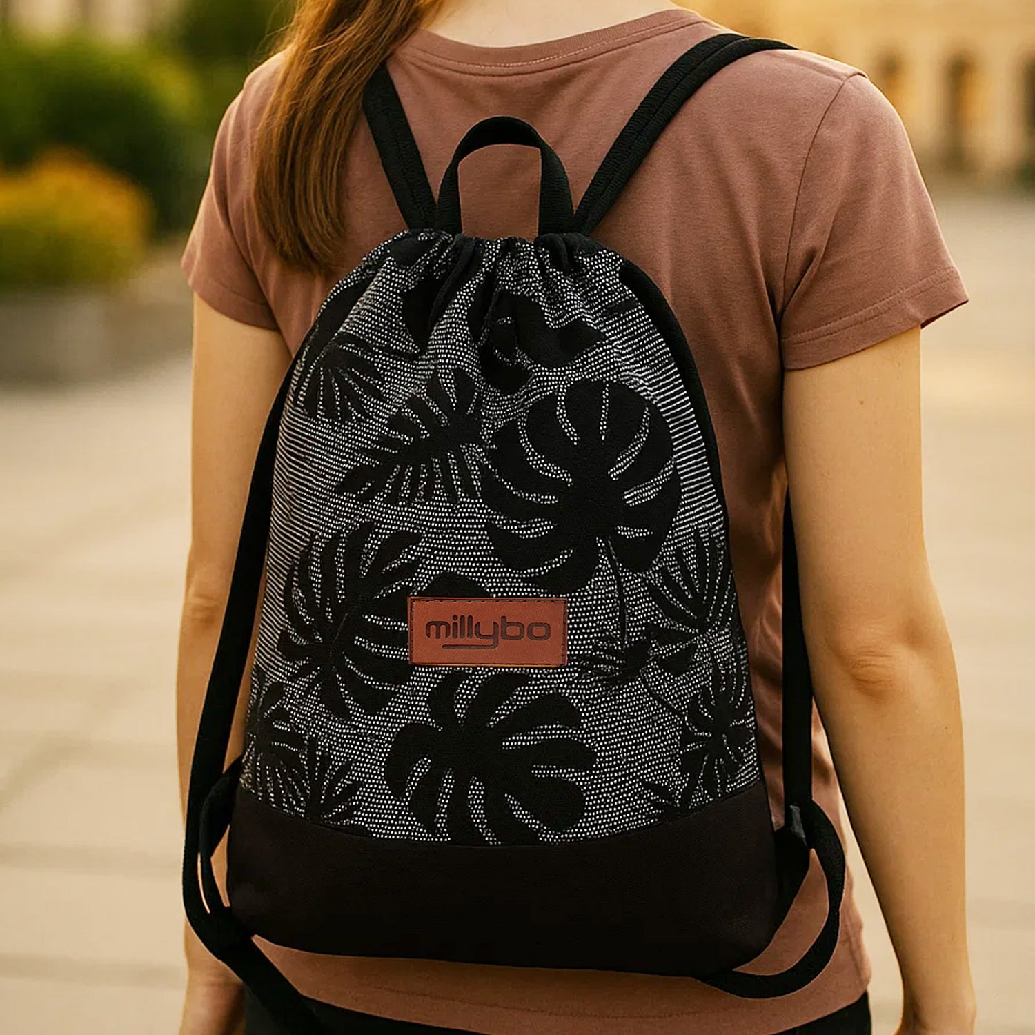 MILLYBO BOOLI Pattern Rucksack – Wasserabweisender Beutelrucksack 910.001