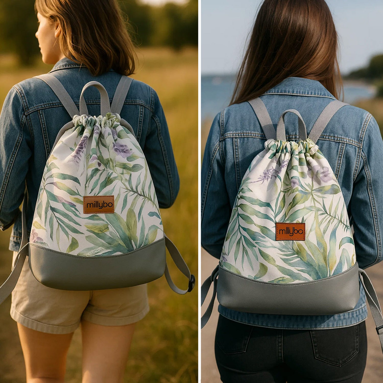 MILLYBO BOOLI Pattern Rucksack – Wasserabweisender Beutelrucksack 912.009