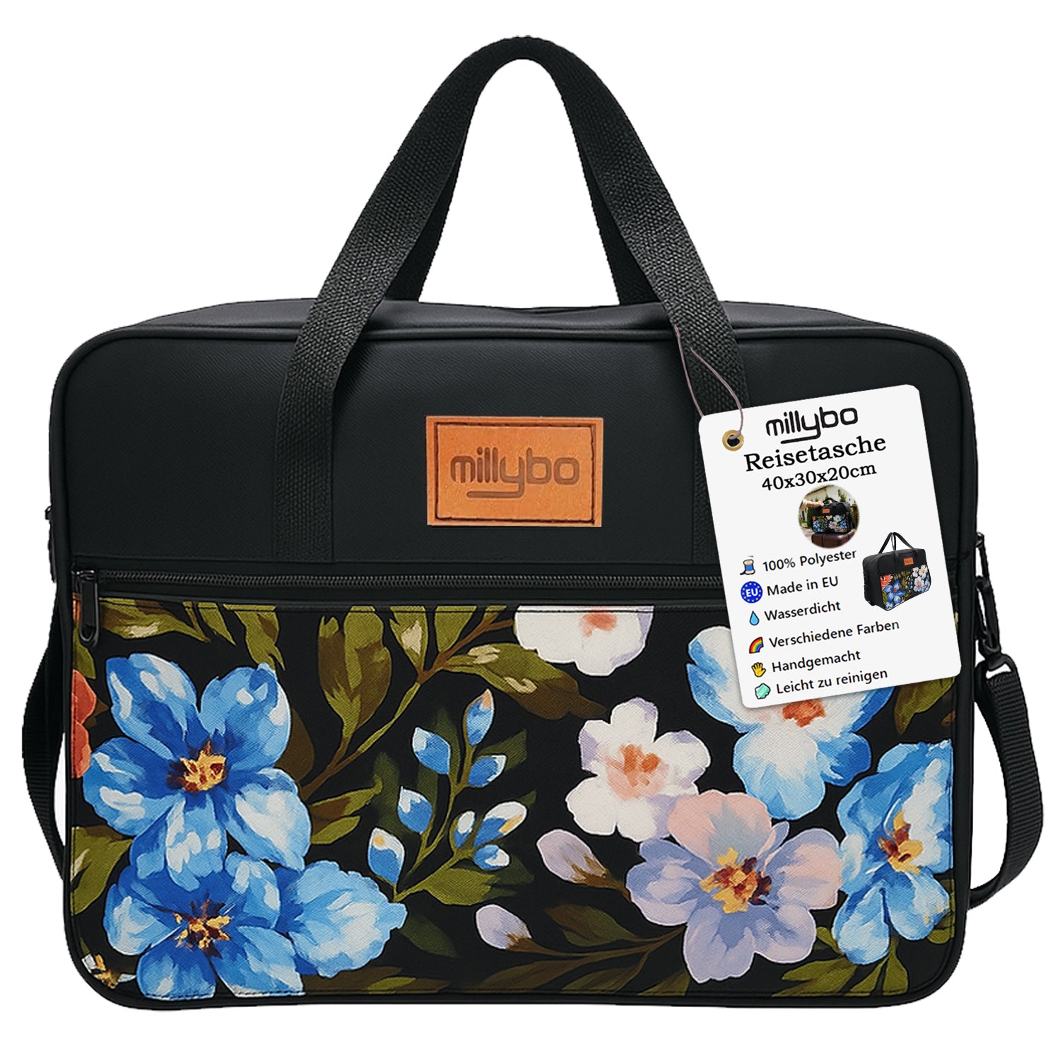 MILLYBO Reisetasche 40×30×20 cm – Handgepäck & Bordgepäck Flugtasche 700.001