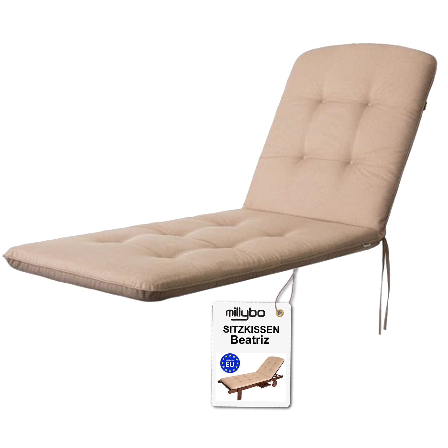 MILLYBO Kissen für Strand- & Gartenliegestühle  Liegestühle BEATRIZ - Beige