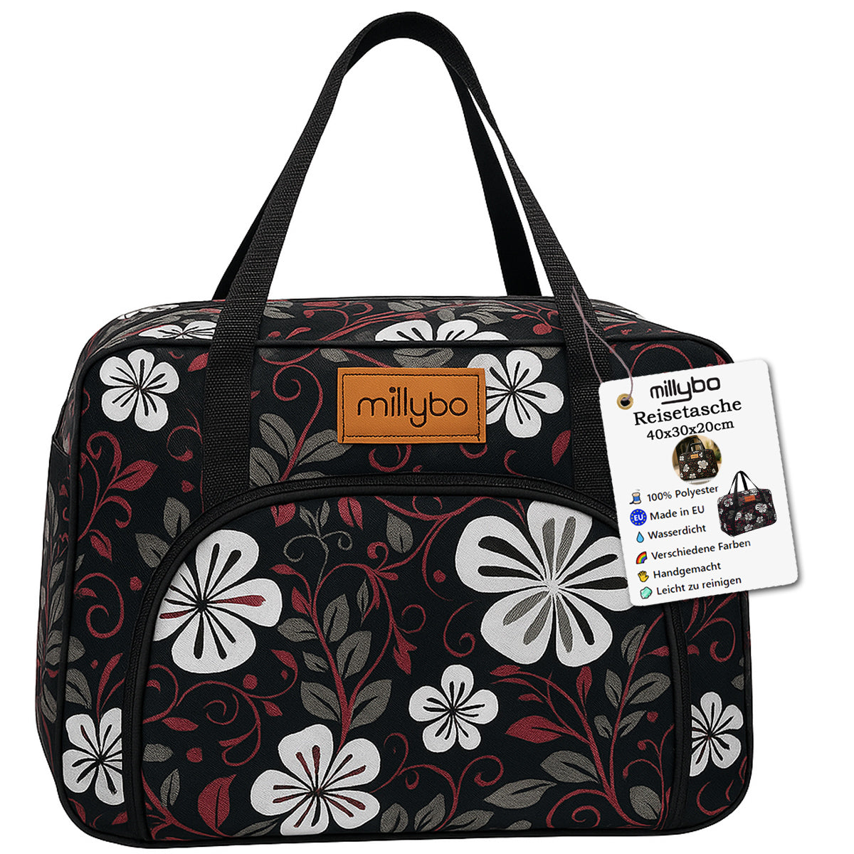 MILLYBO Reisetasche 40×30×20 cm – Handgepäck & Bordgepäck Flugtasche 600.300S
