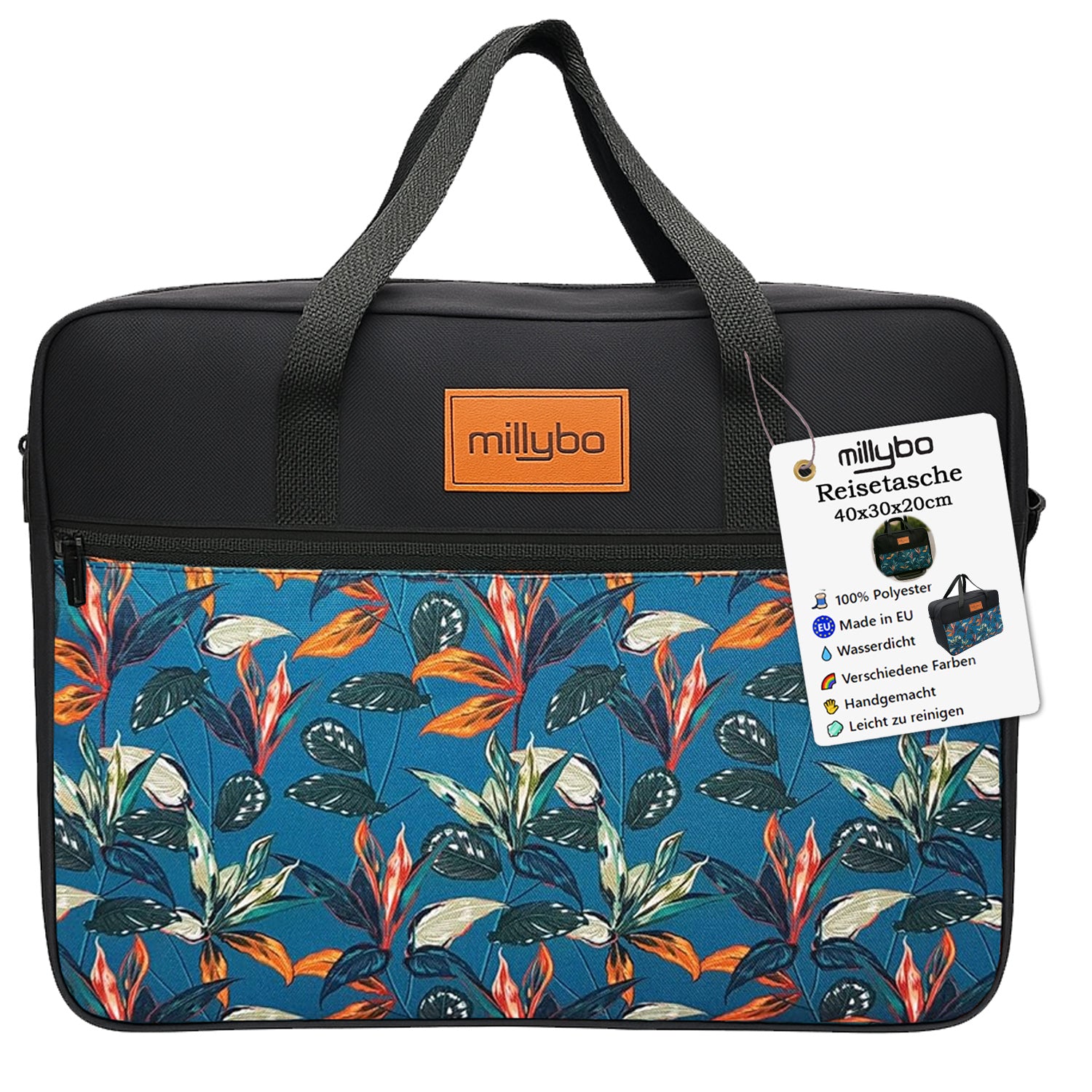 MILLYBO Reisetasche 40×30×20 cm – Handgepäck & Bordgepäck Flugtasche 700.006