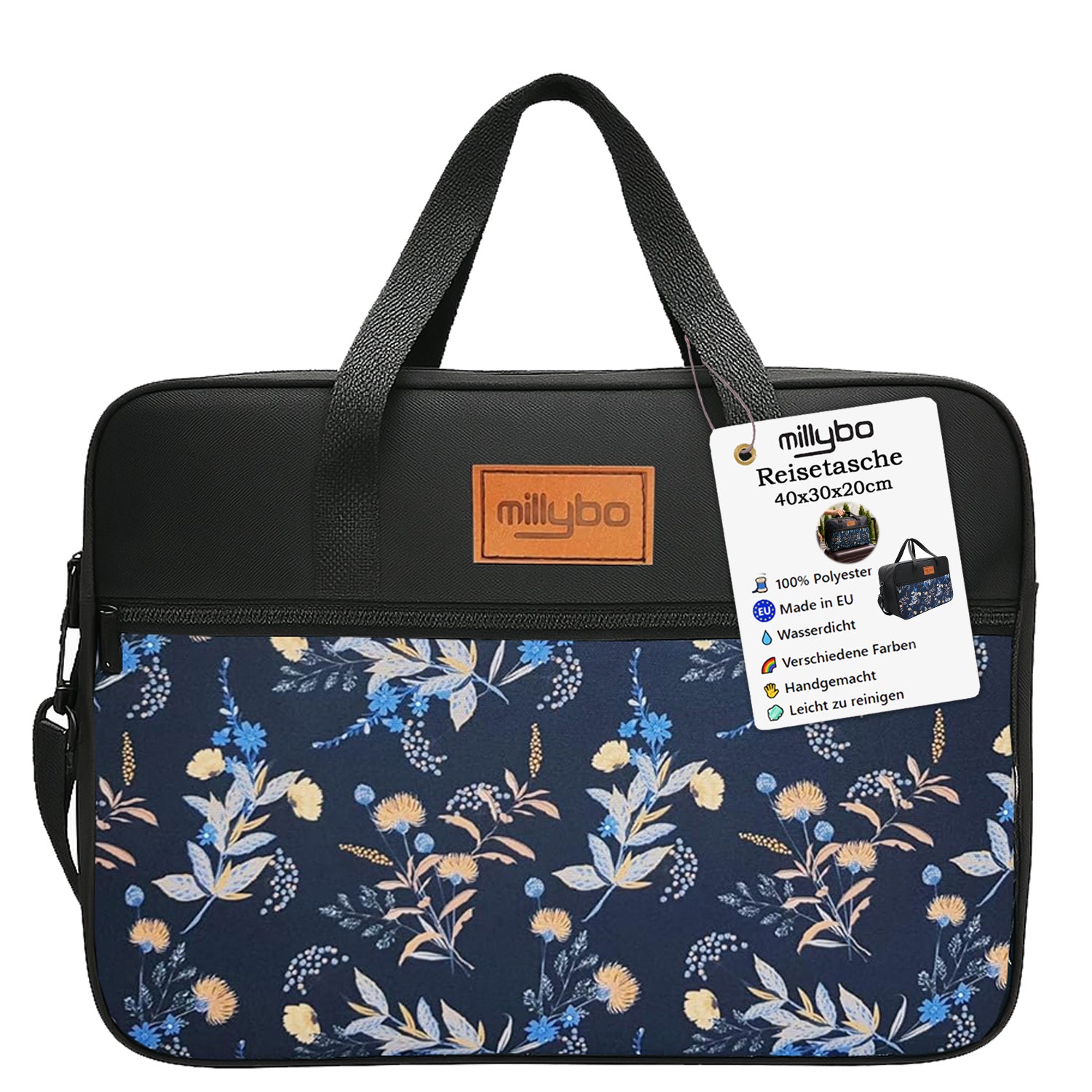 MILLYBO Reisetasche 40×30×20 cm – Handgepäck & Bordgepäck Flugtasche 700.003