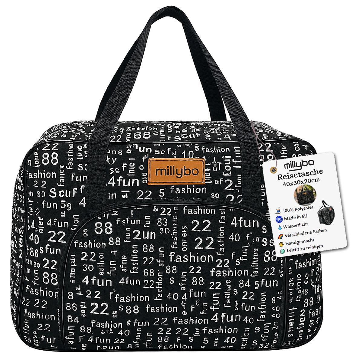 MILLYBO Reisetasche 40×30×20 cm – Handgepäck & Bordgepäck Flugtasche 600.002S