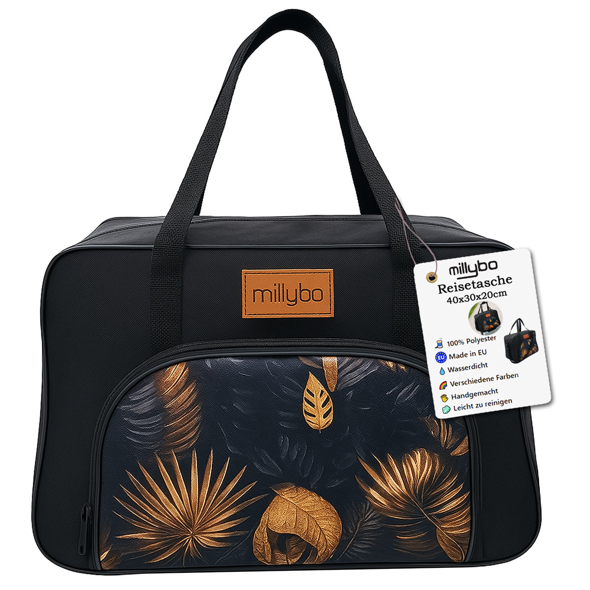 MILLYBO Reisetasche 40×30×20 cm – Handgepäck & Bordgepäck Flugtasche 700.013S