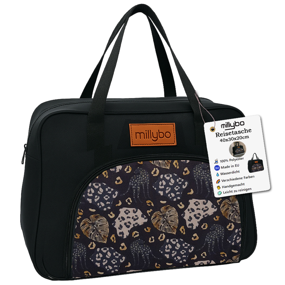 MILLYBO Reisetasche 40×30×20 cm – Handgepäck & Bordgepäck Flugtasche 700.005S