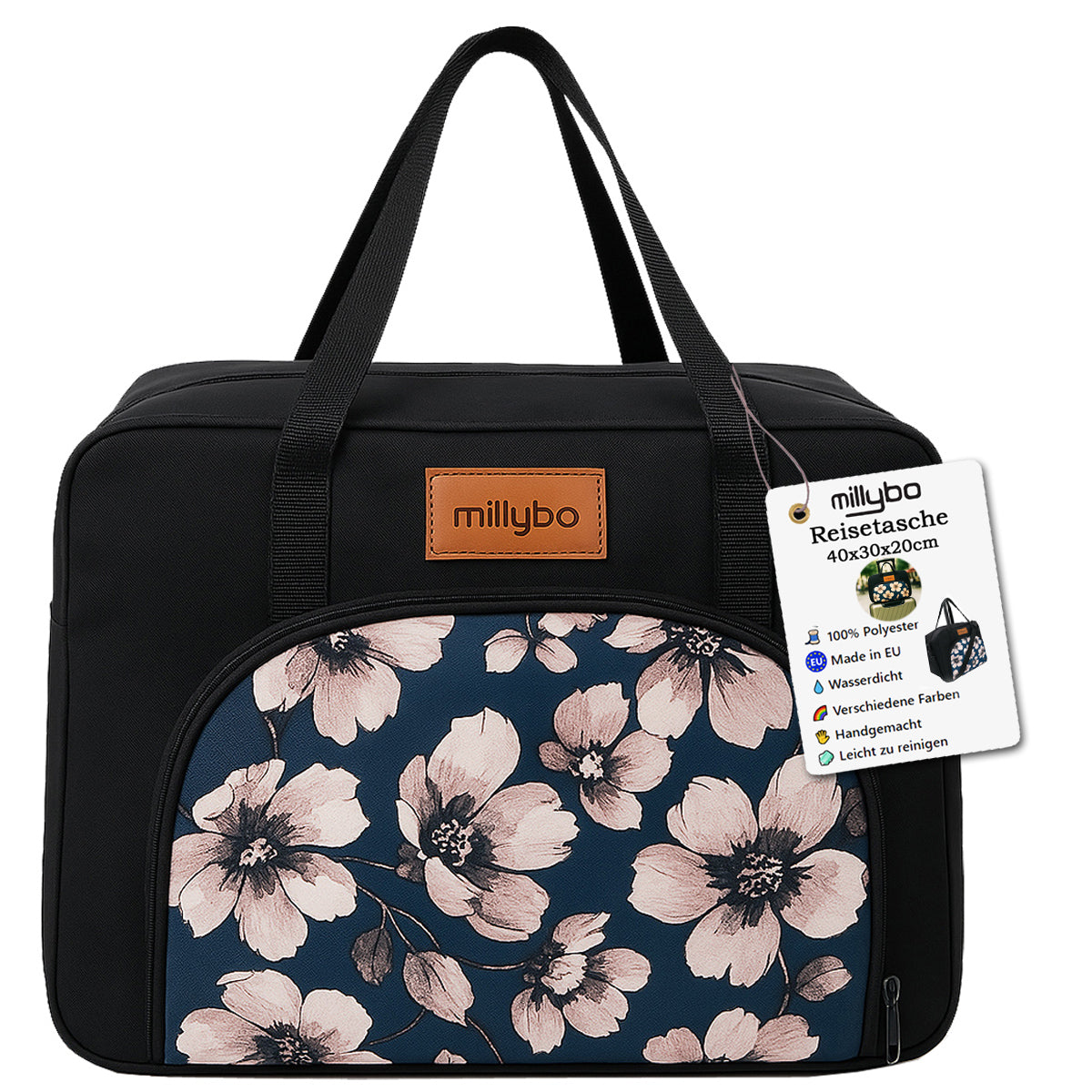 MILLYBO Reisetasche 40×30×20 cm – Handgepäck & Bordgepäck Flugtasche 701.008S