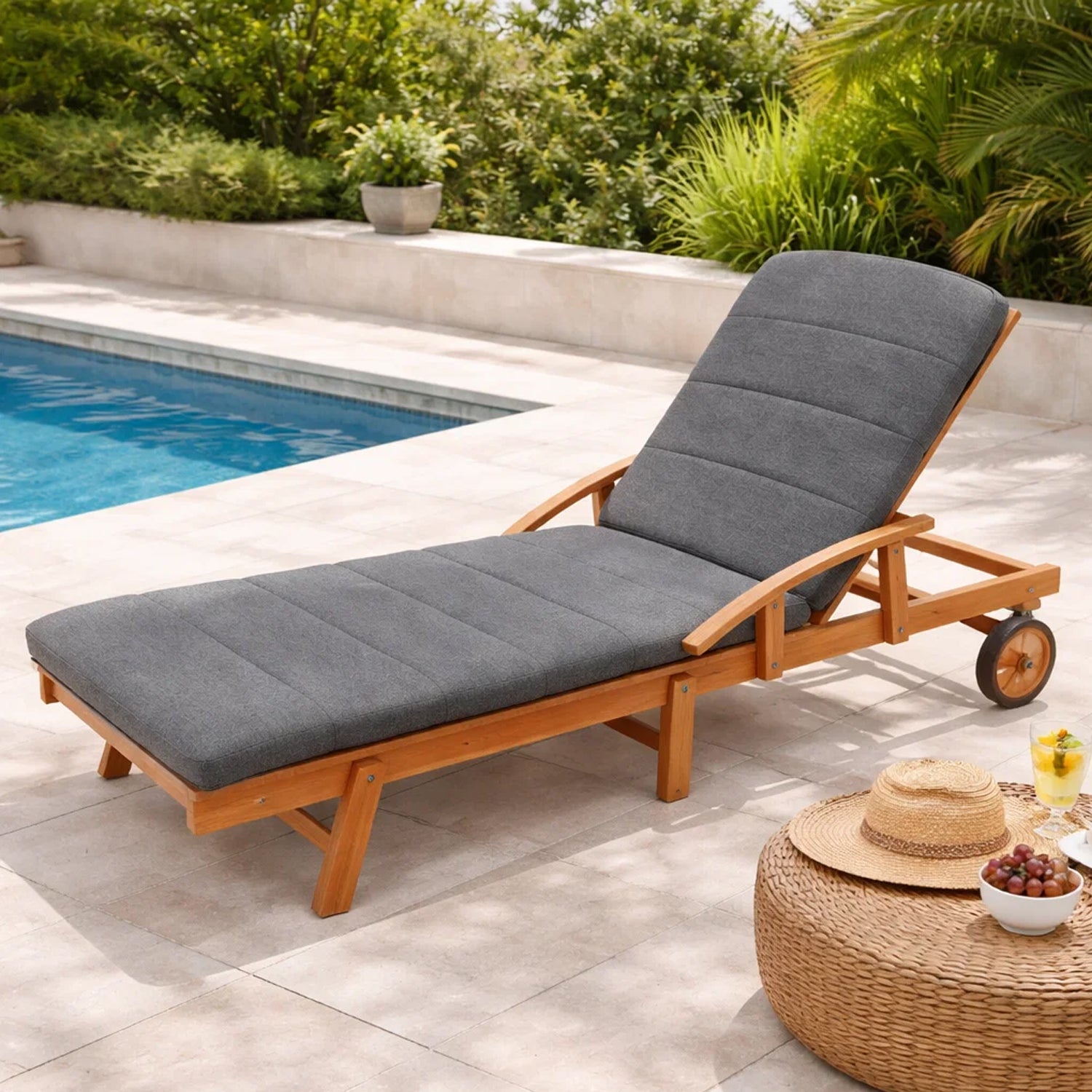 MILLYBO Kissen für Strand- & Gartenliegestühle  Liegestühle AMELIA - Graphit