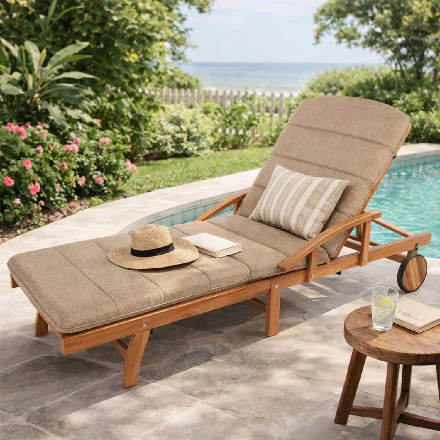 MILLYBO Kissen für Strand- & Gartenliegestühle  Liegestühle AMELIA - Beige