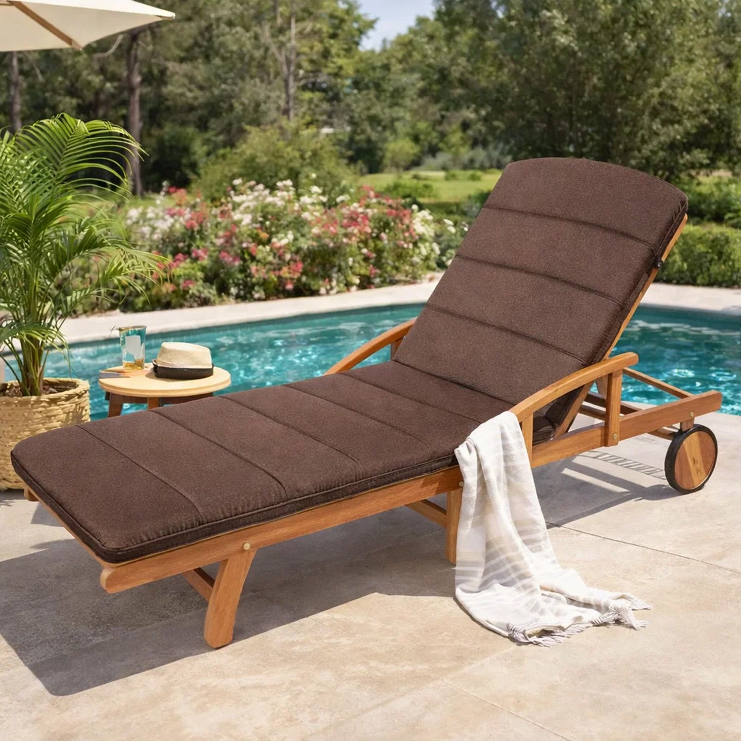 MILLYBO Kissen für Strand- & Gartenliegestühle  Liegestühle AMELIA - Braun